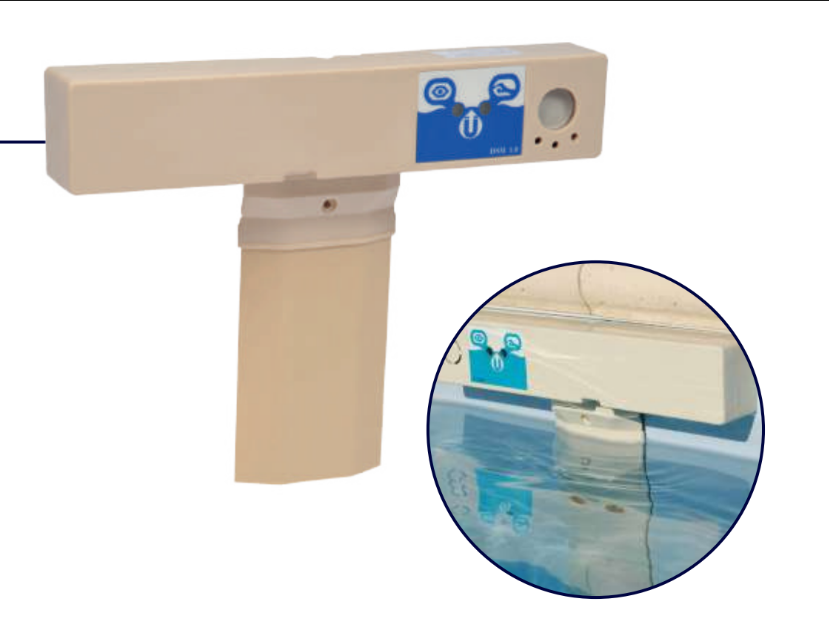 Alarme piscine détecteur de chute Discrète ACIS, boîtier sous margelle