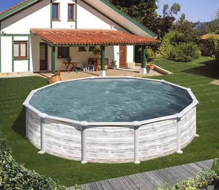 Piscine hors-sol Gre Nordic effet bois Rondes Gre