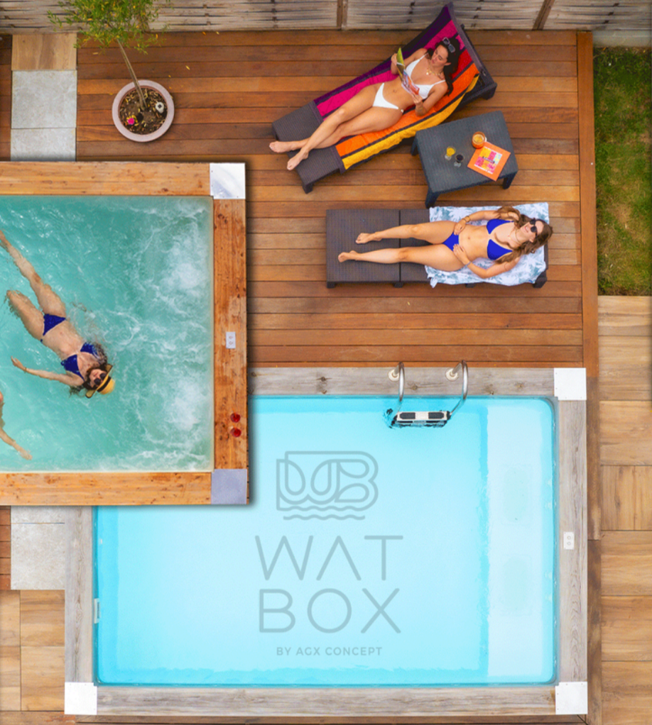 WATBOX by AGX Concept - Piscine semi-enterrée personnalisable, 4m x 4m
