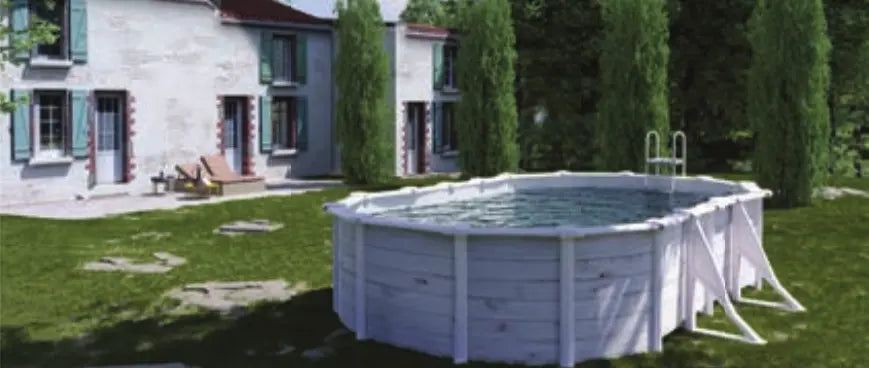 Piscine hors-sol NORDIC 6,10 x 3,75 m, 2 jambes de force