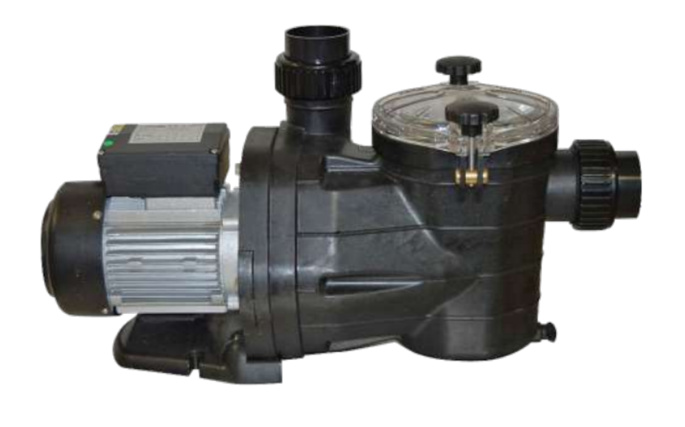 Pompe de filtration MJB Vipool monophasée avec couvercle transparent et préfiltre grande capacité