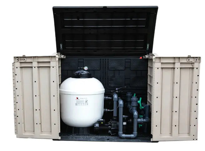 Local technique équipé (pompe Powerflo II + filtre Superpool II) -