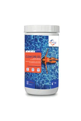 Produit détartrant Poolstyle Nettoyant ligne d’eau 1kg (gel) (lot de 4) Poolstyle
