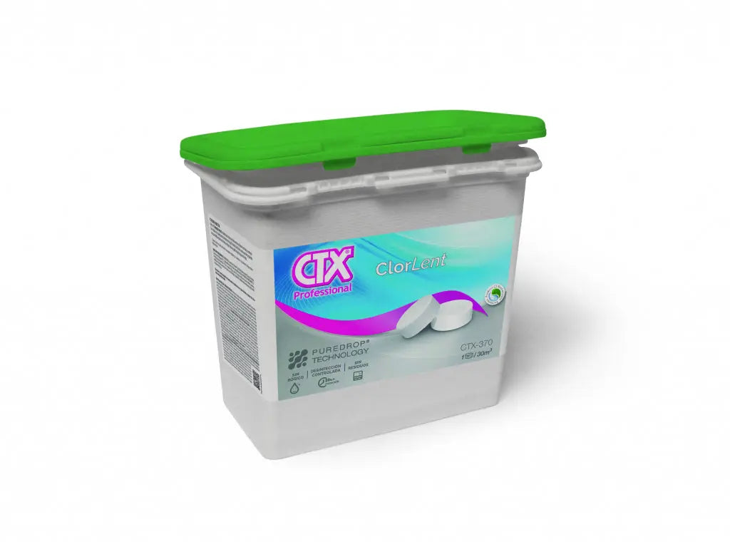 Chlore lent CTX-370 sans acide borique et cuivre 5Kg (lot de 4) CTX
