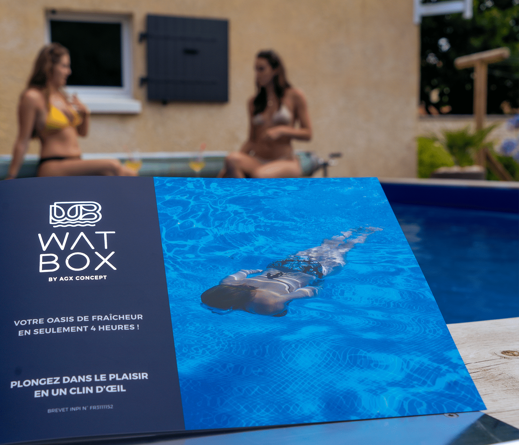 WATBOX by AGX Concept - Piscine semi-enterrée personnalisable, 4m x 4m