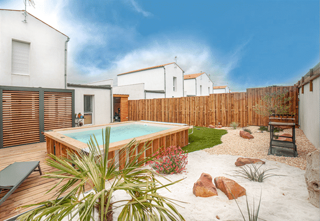 WATBOX by AGX Concept - Piscine semi-enterrée personnalisable, 4m x 4m