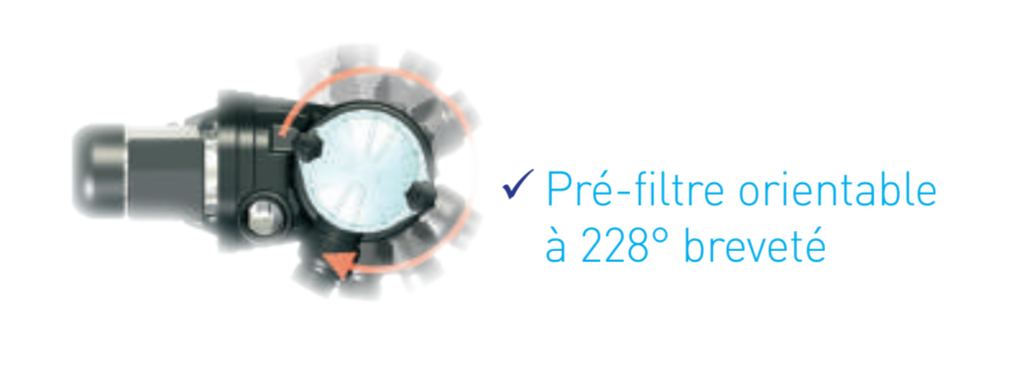 Pompe de filtration Vipool MPB avec pré-filtre orientable