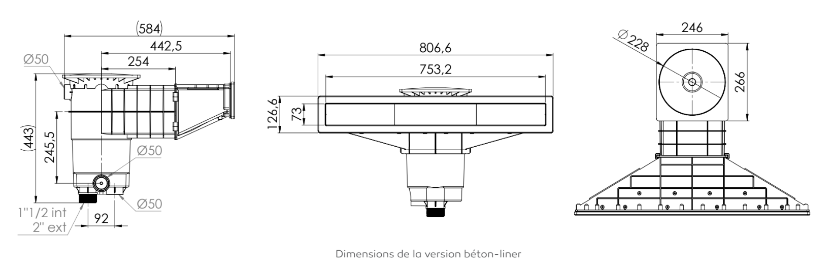 Skimmer A800 ligne design Weltico